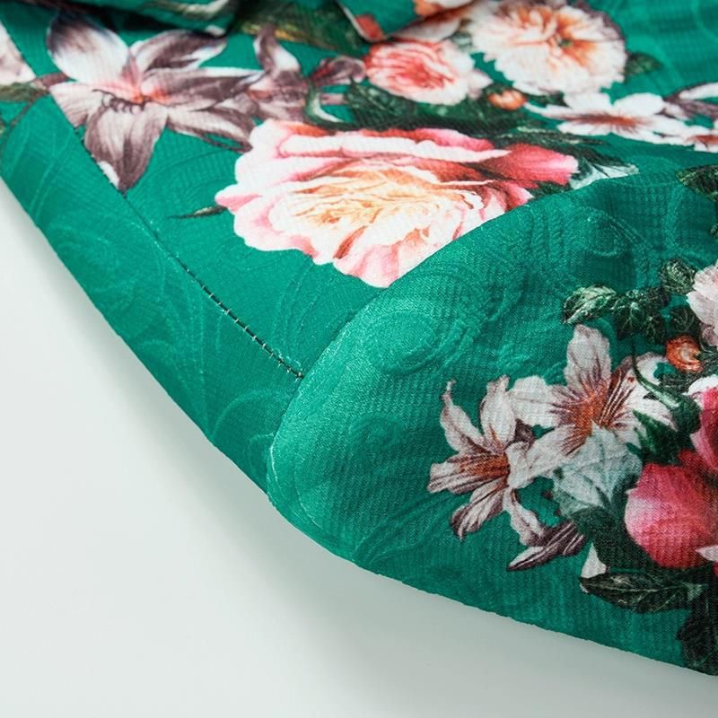 Blazer Herre Blomstermønster Én Knapp Rose Pattern - Grønn