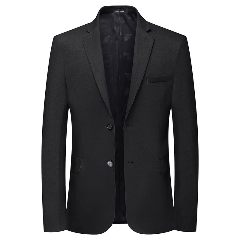 Blazer Herre Sportsjakke To Knapper Klafflommer Flat Krage Elegant