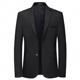 Blazer Herre Sportsjakke To Knapper Klafflommer Flat Krage Elegant