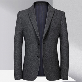 Blazer Herre Ull Business Moderne Slim To Knapper