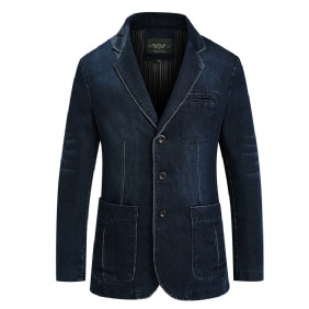 Blazer Sportjakke For Menn Slim Tre Knapper Lapplommer