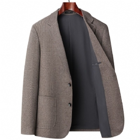 Blazer Sportsfrakk For Menn Med To Knapper Lettstelt Elastisk Flat Krage Lappede Lommer