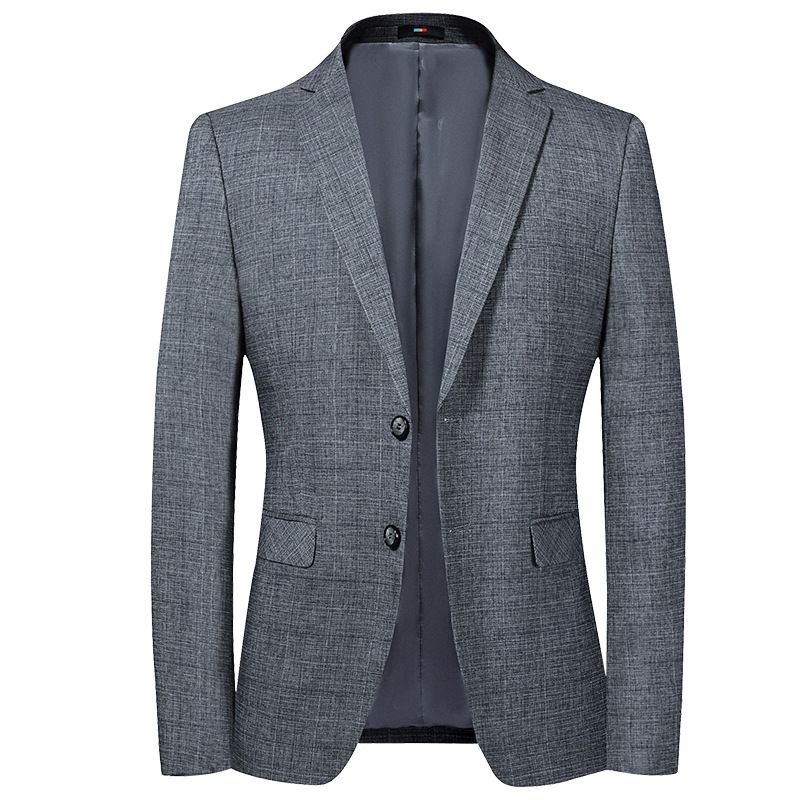 Blazer Sportsfrakk For Menn Rutet Slim Business Moderne To Knapper