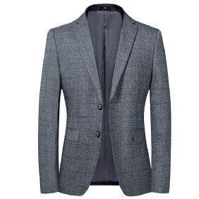 Blazer Sportsfrakk For Menn Rutet Slim Business Moderne To Knapper