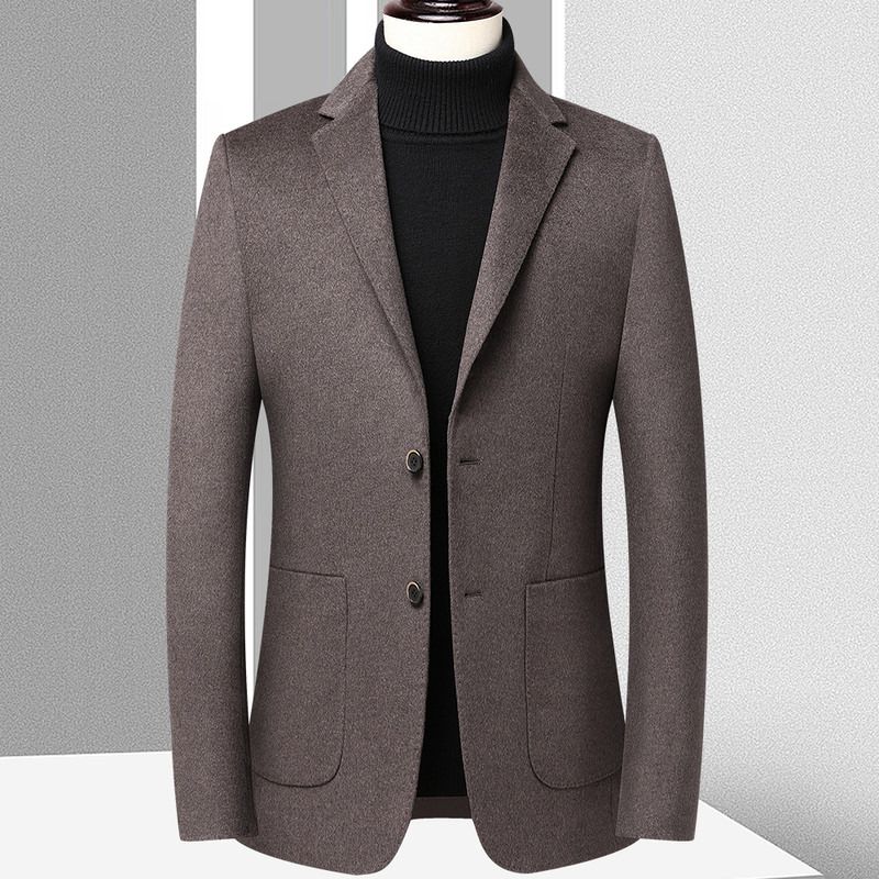 Blazer Sportsjakke Ull Slim To Knapper - Brun