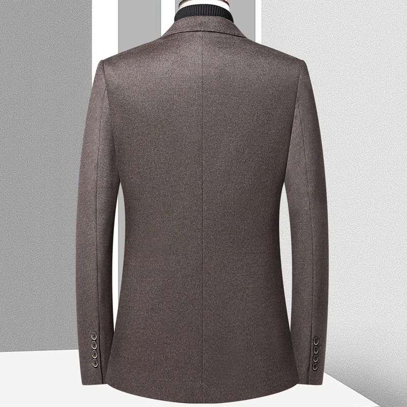 Blazer Sportsjakke Ull Slim To Knapper - Brun