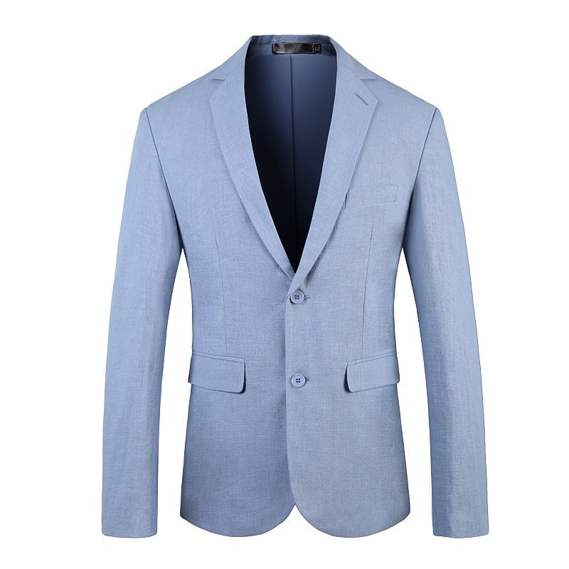 Ekstra Stor Blazer Sportsfrakk For Menn Enkeltspent To Knapper Ensfarget Klaff Sett Inn Lomme Flat Krage