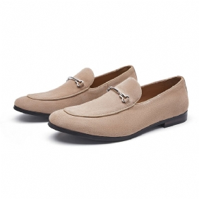 Loafers For Menn Moccasin Nubuck Skinn Rund Tå